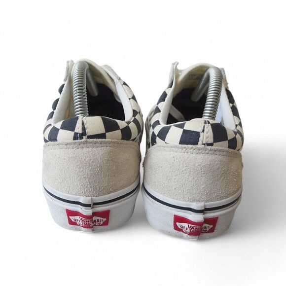 Vans Old Skool Checkerboard Skate Shoes Black / Cream Women's 9.5 - Picture 5 of 11